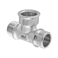 Тройник NFCT-06-MFM-N-1/2"MFM никелированный (NF3100)